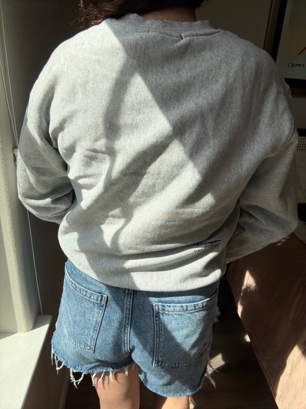 Champion Reverse Weave Crewneck Sweatshirt | Heather Gray | Size M - Picture 9 of 9